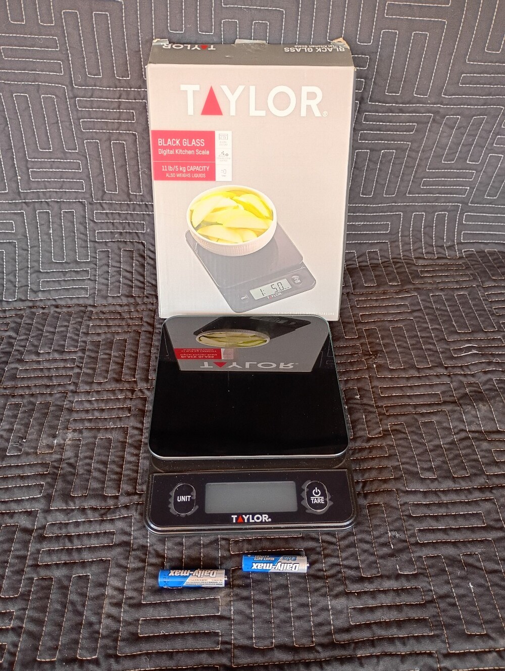 Taylor Black Glass Digital Kitchen Scale
